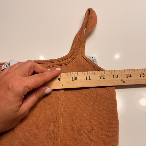 Zara Mauve Knit Cropped Tank Sz M - Picture 6 of 7